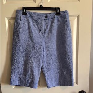 Harve Benard Blue Striped Women's Shorts 55